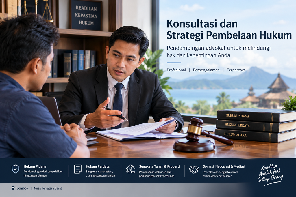 konsultasi dan strategi pembelaan hukum